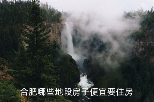 合肥哪些地段房子便宜要住房
