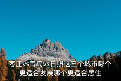 棗莊vs青島vs日照這三個(gè)城市哪個(gè)更適合發(fā)展哪個(gè)更適合居住
