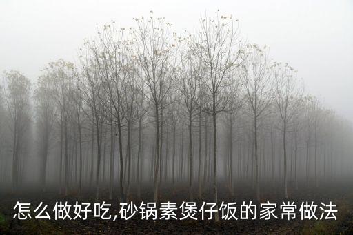 煲仔飯的家常做法,砂鍋素煲仔飯的做法