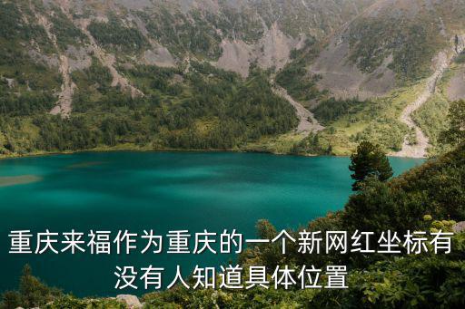 重慶來福作為重慶的一個新網(wǎng)紅坐標有沒有人知道具體位置