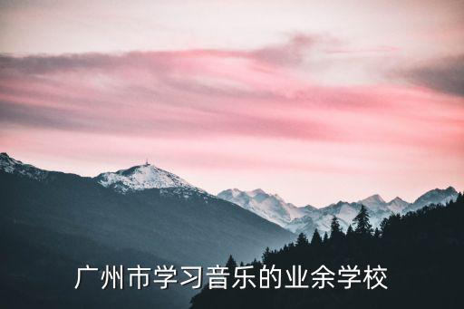 廣州市學習音樂的業余學校