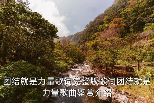 團結就是力量歌詞完整版歌詞團結就是力量歌曲鑒賞介紹