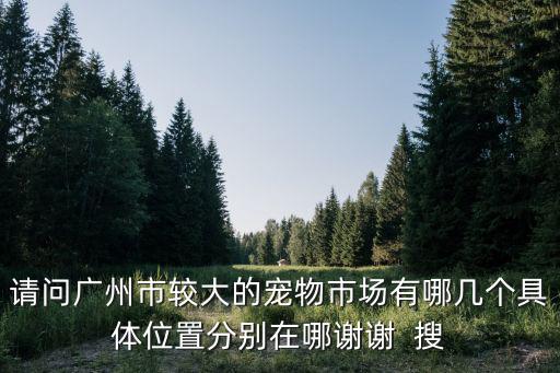 廣州哪有寵物市場在哪里，請問廣州市較大的寵物市場有哪幾個具體位置分別在哪謝謝  搜