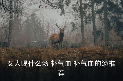 女人喝什么湯 補氣血 補氣血的湯推薦