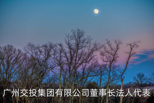廣州交投集團有限公司董事長法人代表