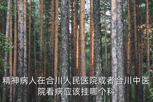 精神病人在合川人民醫(yī)院或者合川中醫(yī)院看病應(yīng)該掛哪個(gè)科