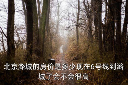 北京潞城的房價是多少現(xiàn)在6號線到潞城了會不會很高