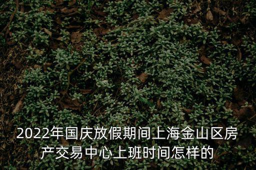 2022年國慶放假期間上海金山區(qū)房產(chǎn)交易中心上班時間怎樣的