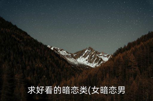 求好看的暗戀類(女暗戀男