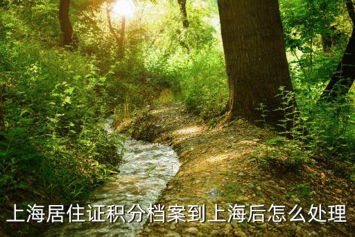 上海居住證積分檔案到上海后怎么處理