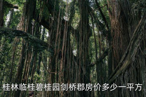 桂林臨桂碧桂園劍橋郡房價多少一平方