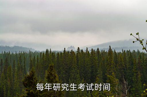 每年研究生考試時間