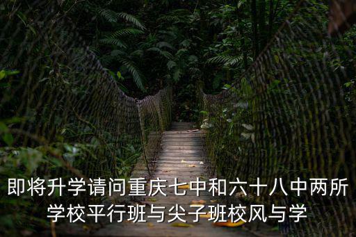 即將升學請問重慶七中和六十八中兩所學校平行班與尖子班校風與學