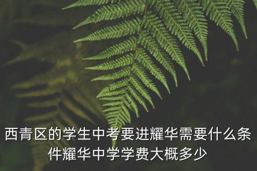 西青區(qū)的學(xué)生中考要進(jìn)耀華需要什么條件耀華中學(xué)學(xué)費(fèi)大概多少