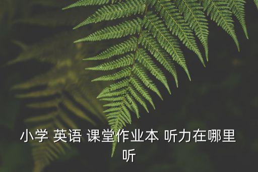 小學(xué) 英語 課堂作業(yè)本 聽力在哪里聽