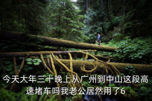 今天大年三十晚上從廣州到中山這段高速堵車嗎我老公居然用了6