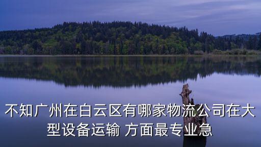 廣州市白云區宇達物流，不知廣州在白云區有哪家物流公司在大型設備運輸 方面最專業急