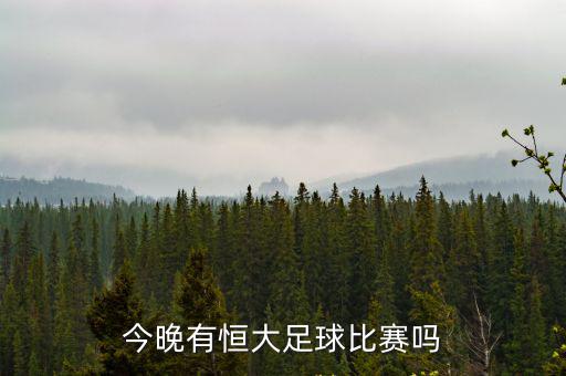 今晚有恒大足球比賽嗎