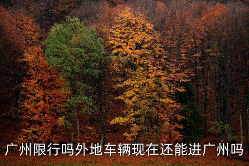 廣州限行嗎外地車輛現(xiàn)在還能進(jìn)廣州嗎