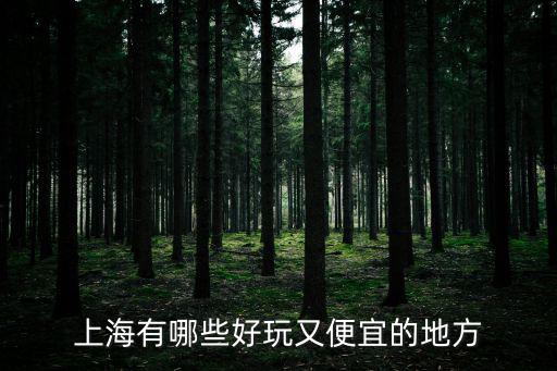 上海有哪些好玩又便宜的地方