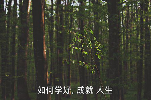 如何學好, 成就 人生