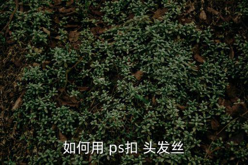 如何用 ps扣 頭發絲
