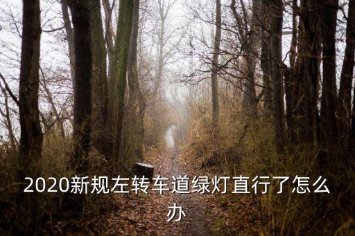 2020新規左轉車道綠燈直行了怎么辦