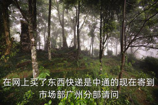 在網上買了東西快遞是中通的現在寄到市場部廣州分部請問