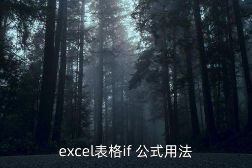 if公式,if函數:判斷條件是否滿足返回一個值