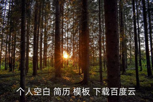 個人空白 簡歷 模板 下載百度云