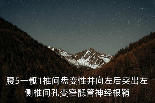 腰5一骶1椎間盤變性并向左后突出左側(cè)椎間孔變窄骶管神經(jīng)根鞘