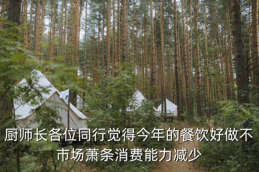 廚師長各位同行覺得今年的餐飲好做不市場蕭條消費能力減少