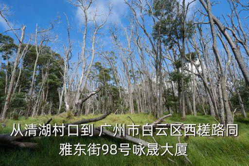 從清湖村口到 廣州市白云區(qū)西槎路同雅東街98號詠晟大廈