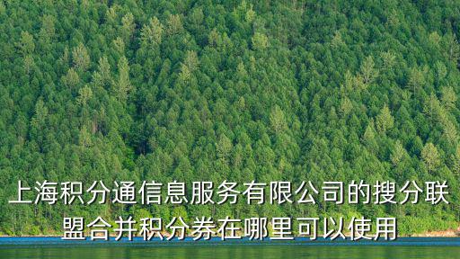 上海積分通信息服務有限公司的搜分聯盟合并積分券在哪里可以使用