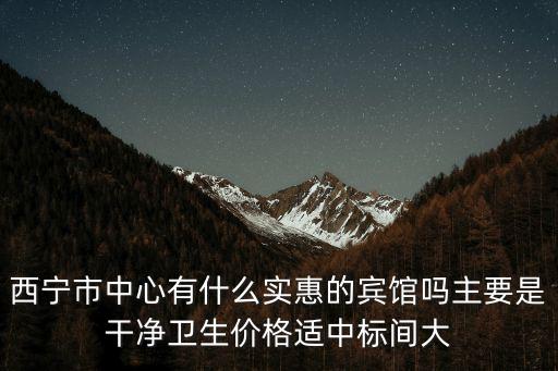 西寧市中心有什么實惠的賓館嗎主要是干凈衛生價格適中標間大