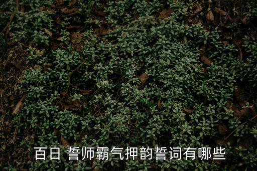  百日 誓師霸氣押韻誓詞有哪些