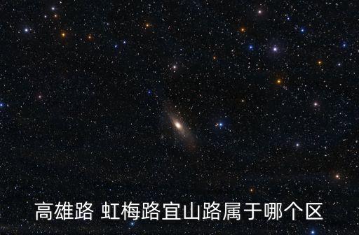 高雄路 虹梅路宜山路屬于哪個區