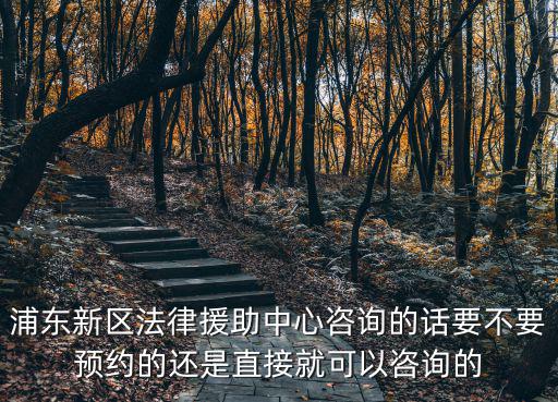 上海市浦東法律援助中心，浦東新區法律援助中心咨詢的話要不要預約的還是直接就可以咨詢的