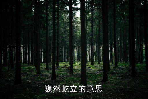 巍然屹立的意思