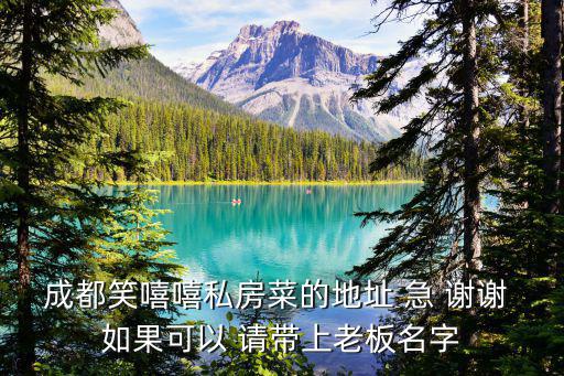 成都笑嘻嘻私房菜的地址 急 謝謝 如果可以 請帶上老板名字