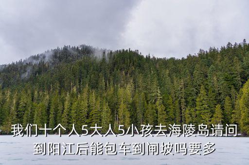 我們十個(gè)人5大人5小孩去海陵島請(qǐng)問(wèn)到陽(yáng)江后能包車到閘坡嗎要多