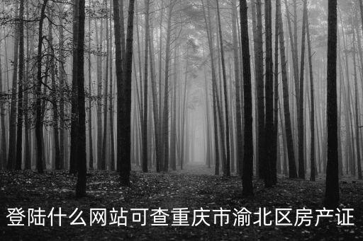 登陸什么網站可查重慶市渝北區房產證