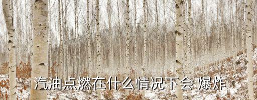  汽油點燃在什么情況下會 爆炸