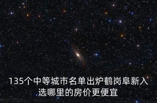 135個中等城市名單出爐鶴崗阜新入選哪里的房價更便宜