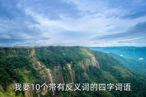 我要10個帶有反義詞的四字詞語