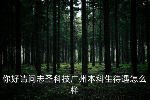 你好請問志圣科技廣州本科生待遇怎么樣