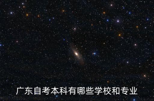 廣東自考本科有哪些學(xué)校和專業(yè)
