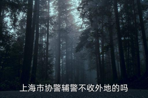 上海市協(xié)警輔警不收外地的嗎