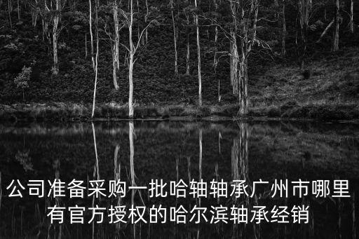 公司準備采購一批哈軸軸承廣州市哪里有官方授權的哈爾濱軸承經銷