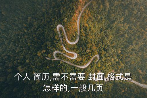 個人 簡歷,需不需要 封面,格式是怎樣的,一般幾頁